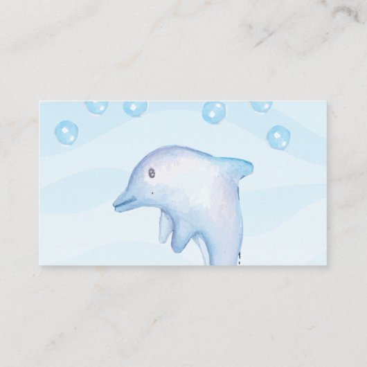 シーベビーシャワーおむつラッフルチケット エンクロージャーカード (裏面)