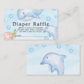 シーベビーシャワーおむつラッフルチケット エンクロージャーカード (正面/裏面)