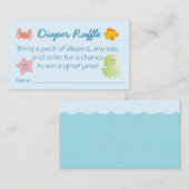 シーベビーシャワーおむつラッフルチケット エンクロージャーカード (正面/裏面)