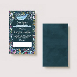 シーベビーシャワーおむつラッフルチケット エンクロージャーカード