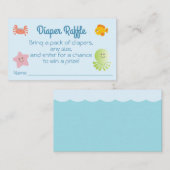 シーベビーシャワーおむつラッフルチケット 名刺 (正面/裏面)