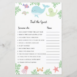 シーベビーシャワーの下でゲストゲームを見つける