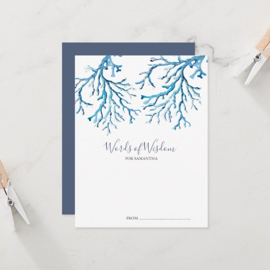 シーベビーシャワーアドバイスカード (正面/裏面インサイチュ)