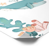 シーベビーシャワーカスタム文字 ポスター (角)