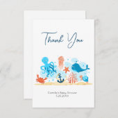 シーベビーシャワーサンキューカード サンキューカード (正面/裏面)
