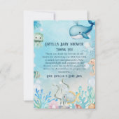 シーベビーシャワーサンキューカード サンキューカード (正面)