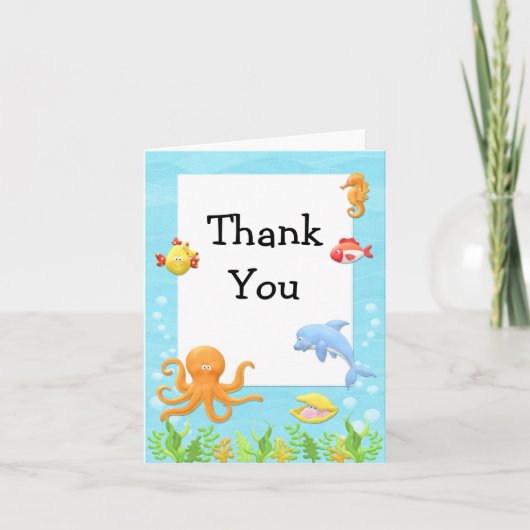 シーベビーシャワーサンキューカード サンキューカード (正面)