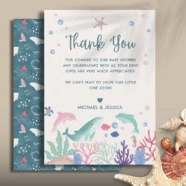 シーベビーシャワーサンキューカード 招待状