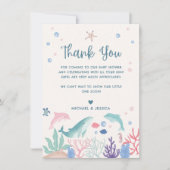 シーベビーシャワーサンキューカード 招待状 (正面)