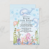 シーベビーシャワーブックの下でベビー エンクロージャーカード (正面/裏面)