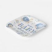 シーベビーシャワーボーイブルー海 ペーパープレート (傾斜あり)