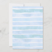 シーベビーシャワーボーイブルー海 招待状 (裏面)