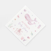 シーベビーシャワー下のピンクパステルシーホテル スタンダードランチョンナプキン (角)