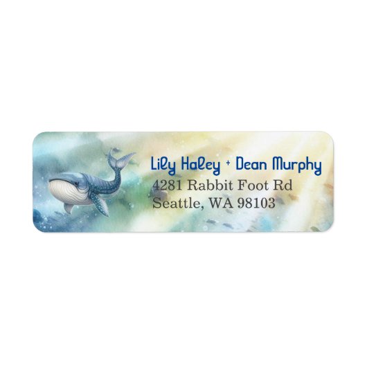 シーベビーシャワー差出人住所ラベル ラベル (正面)