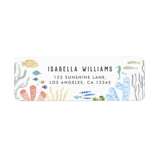 シーベビーシャワー差出人住所 ラベル (正面)