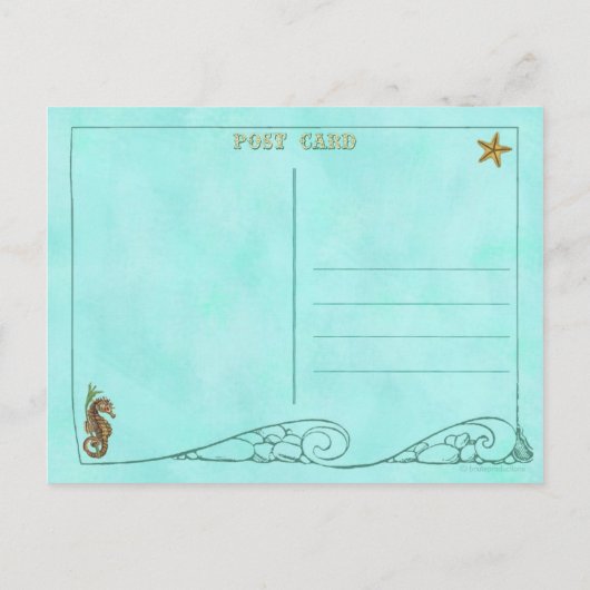 シーベビーシャワー招待状はがき インビテーションポストカード (裏面)