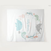 シーベビーシャワー招待状 タペストリー (正面(横))