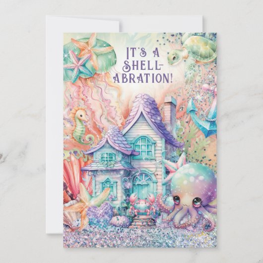 シーベビーシャワー招待状 招待状 (正面)