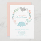 シーベビーシャワー招待状 招待状 (正面/裏面)