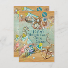 シーベビーシャワー招待状 招待状