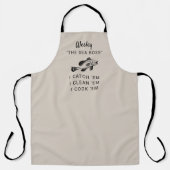 シーベース魚釣りユーモアタパーソナライズされたウペ エプロン (正面)
