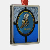 シーベ独身のーのロゴ メタルオーナメント (右)