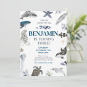 シーホエールシーライフ誕生日パーティーの下 招待状 (スタンド正面)