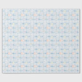 シーホワイト誕生日下の魚の学校 ラッピングペーパー (フラット)