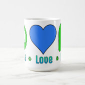 シーホークブルーグリーンピースラブBBGマグカップ コーヒーマグカップ (中央)