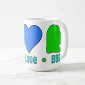 シーホークブルーグリーンピースラブBBGマグカップ コーヒーマグカップ (正面右)