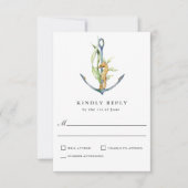 シーホースといかり航海のウェディングRSVP 出欠カード (正面)