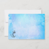 シーホースとシーシェル航海のウェディングRSVP 出欠カード (裏面)