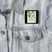 シーホースとパズルの種類の水色 缶バッジ (インサイチュ)