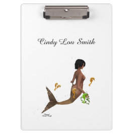 シーホースのクリップボードを持つ可愛い人魚 クリップボード