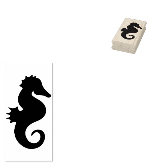 シーホースのシルエットアートスタンプ ラバースタンプ (押印)