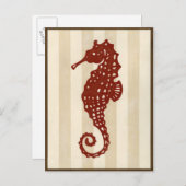 シーホースのシルエット ポストカード (正面/裏面)