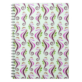 シーホースのシームレスなパターン ノートブック