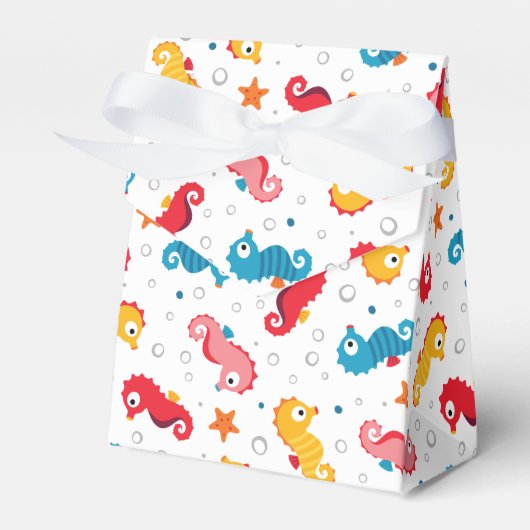 シーホースのシームレスなパターン フェイバーボックス (正面サイド)