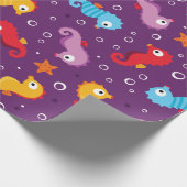 シーホースのシームレスなパターン ラッピングペーパー (角)