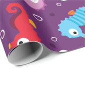 シーホースのシームレスなパターン ラッピングペーパー (ロールコーナー)