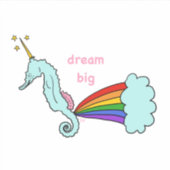 シーホースのユニコーン夢の大きなステッカー シール (正面)