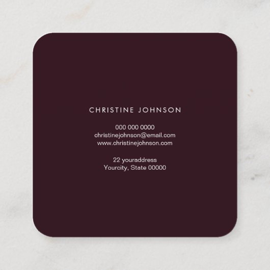 シーホースのロゴ スクエア名刺 (裏面)