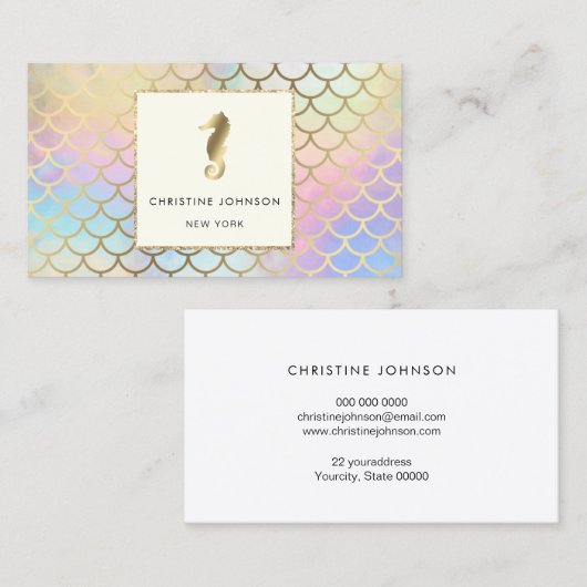 シーホースのロゴ 名刺 (正面/裏面)