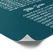 シーホースのロマンス、ビーチ結婚式の座席表 ポスター (角)