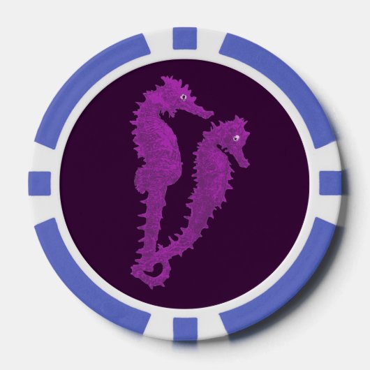 シーホースの踊り（紫） ポーカーチップ (正面)