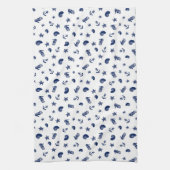 シーホースを使った海洋のモチーフ キッチンタオル (縦)