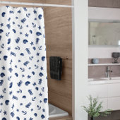 シーホースを使った海洋のモチーフ シャワーカーテン