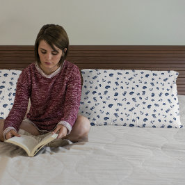 シーホースを使った海洋のモチーフ 枕カバー