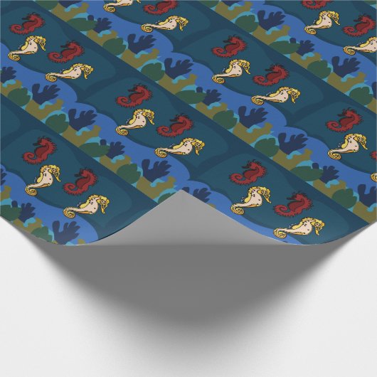 シーホースアンダーザシーシーサイド誕生日 ラッピングペーパー (角)