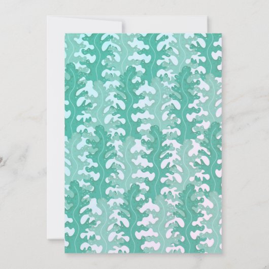 シーホースアンダーザシーブルーベビーシャワー招待状 招待状 (裏面)